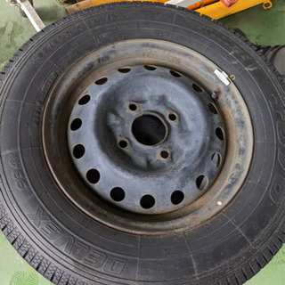 スタッドレスタイヤ　鉄チン付・165/80R14・4本・2020年製　中古