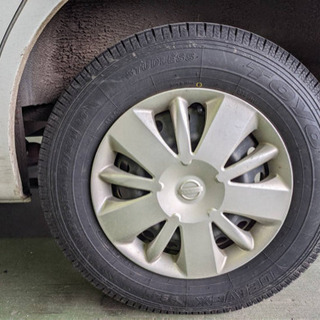 スタッドレスタイヤ　鉄チン付・165/80R14・4本・2020年製　中古