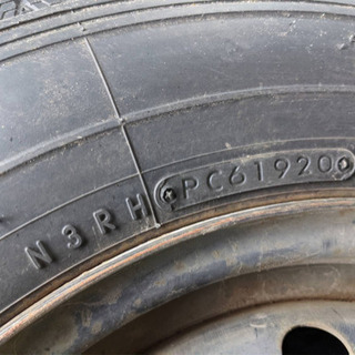 スタッドレスタイヤ　鉄チン付・165/80R14・4本・2020年製　中古