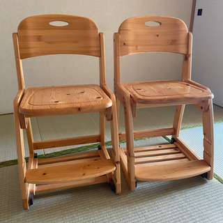 【ネット決済】木製椅子　二脚　