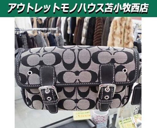 COACH コーチ シグネチャー ミニフィールド ショルダーバッグ ポシェット 6844 バッグ キャンバス×レザー 斜め掛け 苫小牧西店