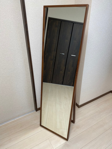 無印良品姿見鏡全身鏡ウォールナット Ni 日置の家具の中古あげます 譲ります ジモティーで不用品の処分