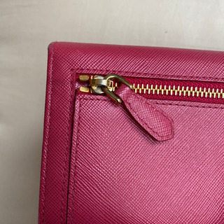 SAFFIANO FIOCCO 二つ折り長財布 レザー ピンク リボン