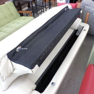 美品 三人掛けソファ 3人掛け 幅176×奥行83×高さ92cm 座面高41cm ハイバック 札幌ファニシング 合皮 天然木 ホワイト 白  ペイペイ対応 イス 椅子 家具 札幌市西区西野