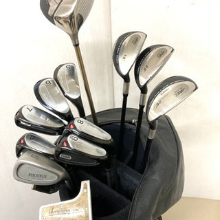 【SOLD OUT】 ◆TSURUYA AXEL／PRGR 等◆ゴルフクラブ 12本セット＋TOUR STAGE バッグ＋ 付属品多数付き