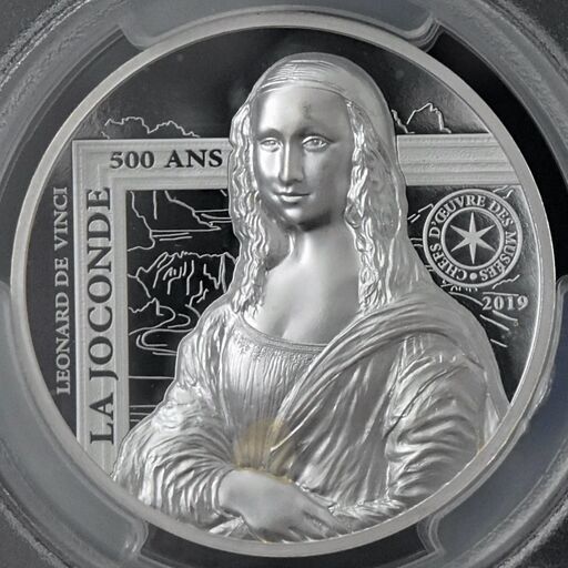 訳あり格安出品 PCGS PR70DCAM】2019年 フランス モナリザ レオナルド