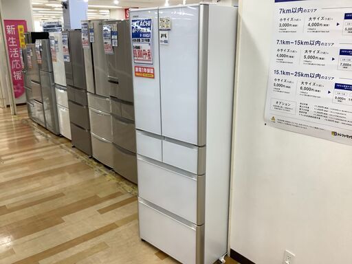 ６ドア冷蔵庫　HITACHI　２０１９年製　１年保証【トレファク岸和田】