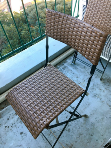 ニトリのガーデンチェア2脚セットベランダ椅子 Gigi 横浜の椅子の中古あげます 譲ります ジモティーで不用品の処分