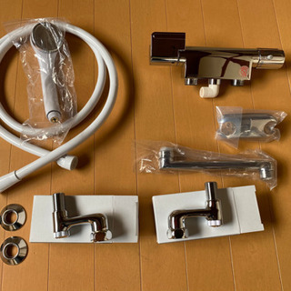 【新品】カクダイ　浴室サーモスタットシャワー　混合水栓