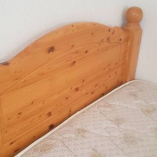 【ネット決済】木製シングルベッド