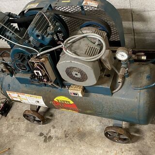 FUJI 富士 エアーコンプレッサー FS-37 5馬力 動作確認済み タンク容量