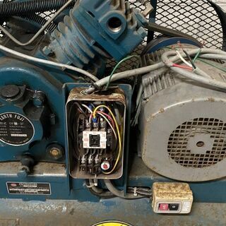 FUJI 富士 エアーコンプレッサー FS-37 5馬力 動作確認済み タンク容量 