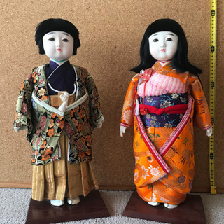 日本人形　市松人形　男女ペア