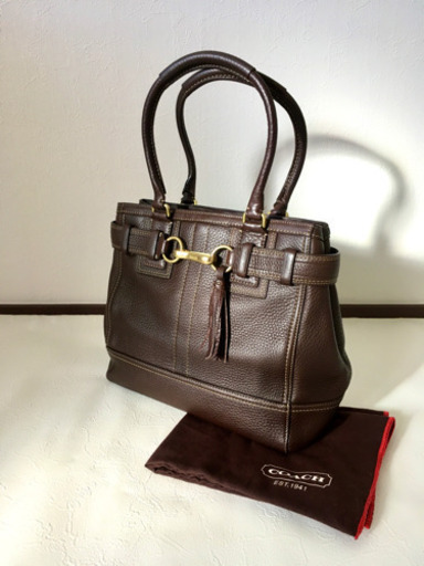 【美品・値下げ】COACH コーチ ハンドバッグ ブラウン 本革 オールドコーチ