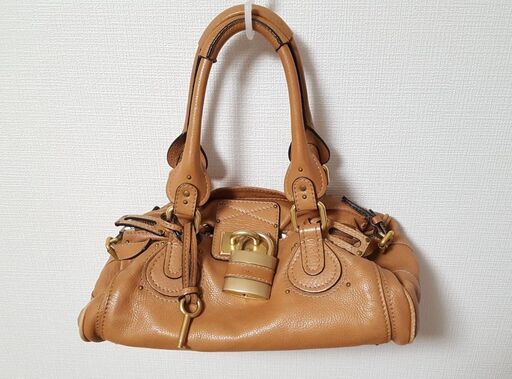 Chloe クロエ　パディントン　ハンドバッグ　ショルダーバッグ　ラム　キャメル
