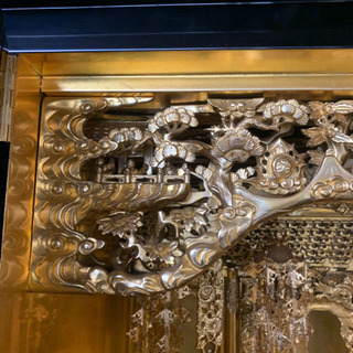 新品未使用 店舗展示品 仏壇 西本願寺 蒔絵 細密彫刻