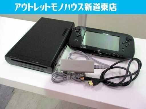 WiiU 32GB 2012年 初期化済み 電源コードなし 任天堂 ニンテンドー 黒/ブラック ウィーユー Nintendo 札幌市東区 新道東店