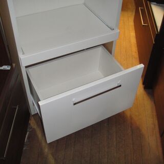 キッチンボード　レンジボード　白　ホワイト　開き戸　キッチン収納　家電ボード　食器棚