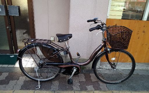 (本体のみ)YAMAHA PAS Natura 26吋電動アシスト自転車 アルミ/ブラウン