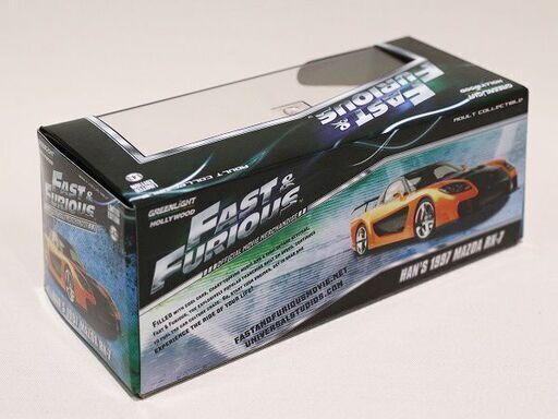 【苫小牧バナナ】美品 GREENLIGHT ワイルドスピード MAZDA RX-7 TOKYO DRIFT 1997 1:43 オレンジ コレクター放出品♪