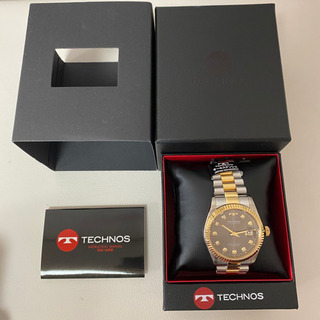 未使用品】テクノス TECHNOS 腕時計 オールステンレス T9522TE メンズ