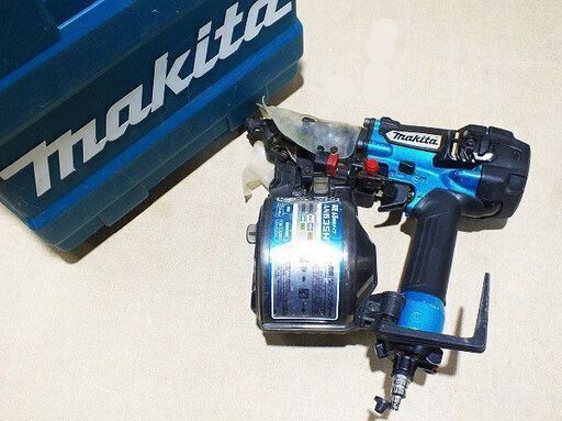 【苫小牧バナナ】マキタ/makita 32～65mm 高圧エア釘打機 エアダスタ付き AN635H ブルー 中古 動作OK♪