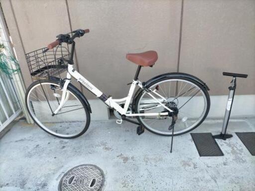 26インチ折りたたみ自転車＆空気入れ
