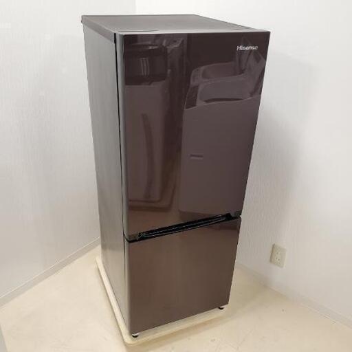 ■下見・配送設置OK■2019年製 Hisense ハイセンス 2ドア 大容量154L ノンフロン冷凍冷蔵庫 HR-G1501 ガラストップ
