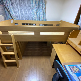 コイズミ 学習机 キッズコンボ マルチ 機能派ベッドデスク (システムベッド)※タンス無し