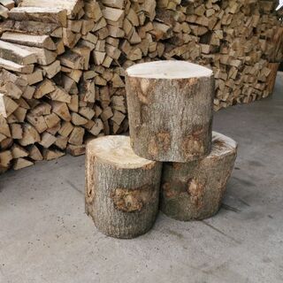 樫の木　🔥アラガシ薪割り台　直径30センチ　半年乾燥　1個