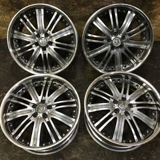 CRIMSON CLUB LINEA クリムソン クラブリネア 19インチ 4本 8.5J5HPCD114.3+48 深リム エスティマ エルグランド オデッセイ等　(VHD146) クレジットカード QR決済可能