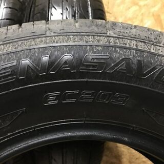 DUNLOP ENASAVE EC203 215/70R15 15インチ 夏タイヤ 4本 2017年製 バリ溝 グランビア グランドハイエース等　(MTK24) クレジットカード QR決済可能