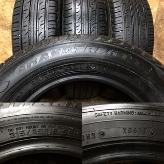 DUNLOP GRANDTREK PT3 215/65R16 16インチ 夏タイヤ 4本 2017年製 バリ溝 エクストレイル フォレスター VOLVO XC70等　(MTK32) クレジットカード QR決済可能