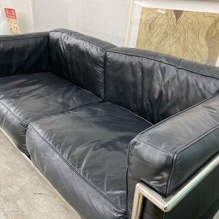 商談中【愛品館 江戸川店】カッシーナ　リプロダクト　本革ソファ　2Pソファ　ID:150-046368-007　配送可