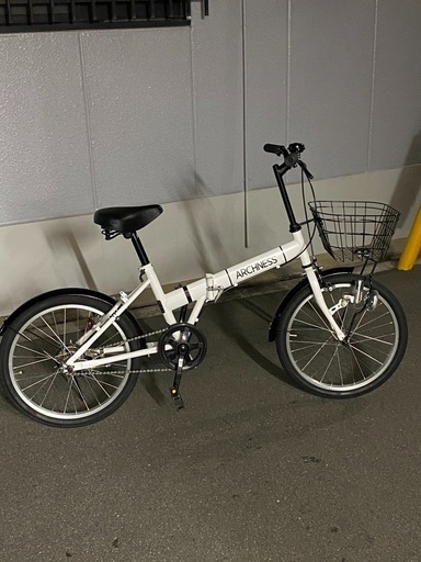 折りたたみ自転車　ライト・後リング錠付き　美品