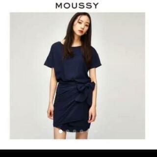 【ネット決済・配送可】moussy (マウジー)ウエストリボンワ...