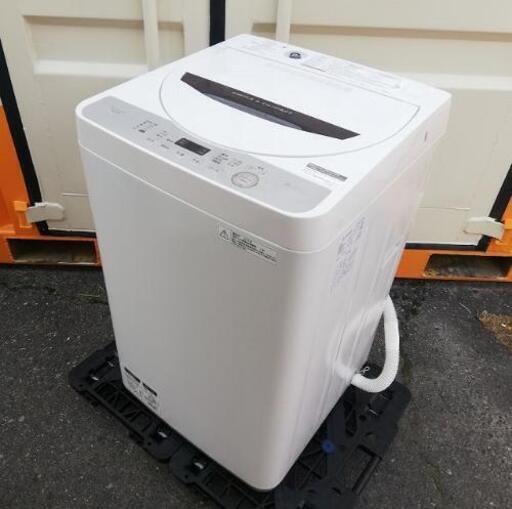 ◼️決定済◼️美品◼️2018年製◼️シャープ 全自動洗濯機 ステンレス槽 5.5kg  ES-GE5B-T ❮高濃度洗浄❯