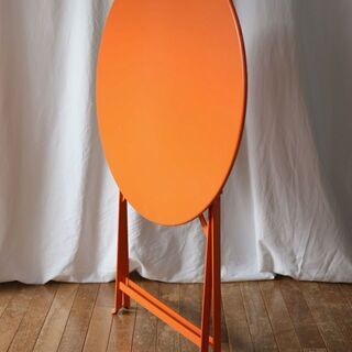 フェルモブ ビストロ ラウンドテーブル オレンジ 直径60cm 匿名配送 