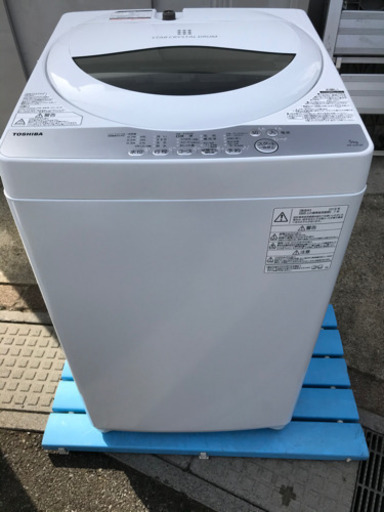 2018年製 美品 TOSHIBA 5kg 全自動洗濯機 AW-5G6 浸透力×洗浄力 「浸透パワフル洗浄」