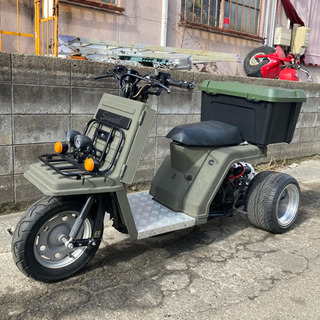 宮城県仙台市！ホンダ ジャイロX ミリタリーカスタム ロンホイ ミニカー 自賠責付き ボアアップ 宮城県仙台市！ホンダ ジャイロX ミリタリーカスタム ロンホイ