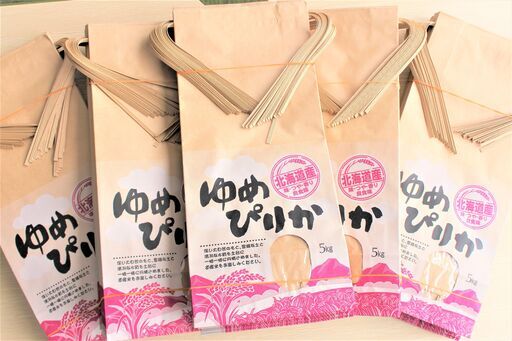 ゆめぴりか　５㎏用　米袋　１００枚　北海道米