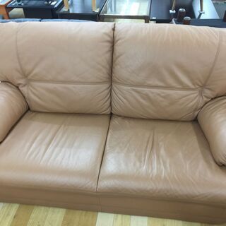 2人掛けソファ ブラウン 【トレファク岸和田店】