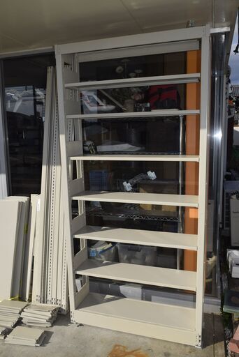 スチール家具　本棚　業務用　組立　重量物ラック　H195xW94xL26cmx4連