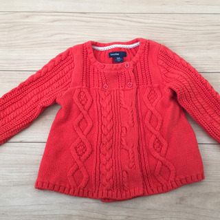 baby GAP 赤ニットカーデ 80