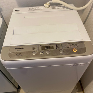 ※決まりました【美品】洗濯機　Panasonic 6キロ