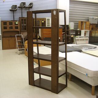 NITORI オープンシェルフ 幅84×奥行47×高さ180cm ニトリ 家具 飾り棚 本棚 棚 ブラウン ラック 茶色 札幌 厚別店