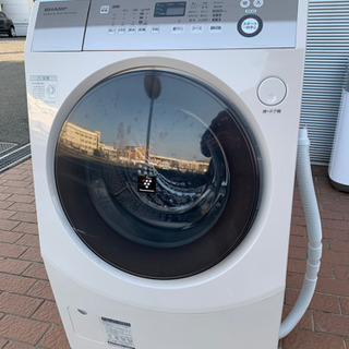 ⭐️人気モデル⭐️ 2015年製 SHARP 9.0kg/6.0kg ドラム洗濯乾燥機 プラズマクラスター ES-V600 シャープの画像