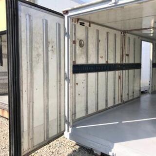 【横扉付き】【鍵穴あり】【3t車でも配送可】保冷コンテナ 長さ約440cm×幅185cm×高さ190cmくらい 匝瑳市発 配送可  No.30204 横扉付き】【床はアルミ縞板】【3t車でも配送可】保冷コンテナ 長さ約