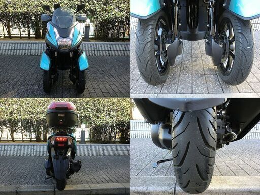 ★ゆるキャン△色のトリシティ125ABS普通免許仕様ワイドトレッド『走行8702km』ブルーコアEg/Gヒーター/BOX★東京/大田区【下取OK】 ☆ゆるキャン△色のトリシティ125ABS普通免許仕様ワイドトレッド『走行
