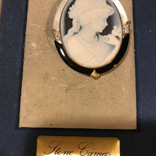 k18／Pt900カメオブローチ 浮彫り風景 k18／Pt900カメオブローチ 浮彫り風景 k18／Pt900カメオブローチ 浮